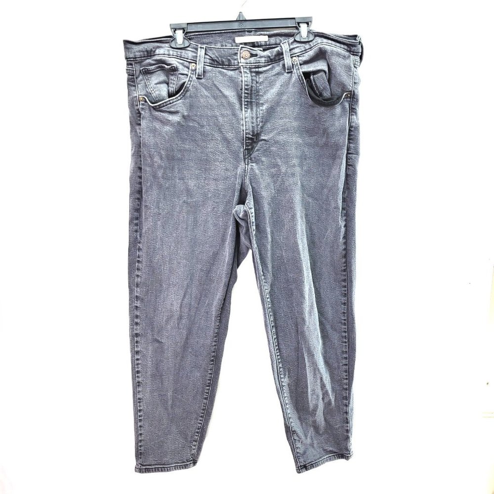 Levi's Women's High Waisted Women's Mom Jeans Denim Black - Size 18